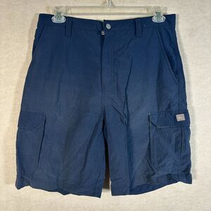 Quiksilver Cargo Shorts Mens Size 33 Blue Utility Techwear Outdoor Streetwear